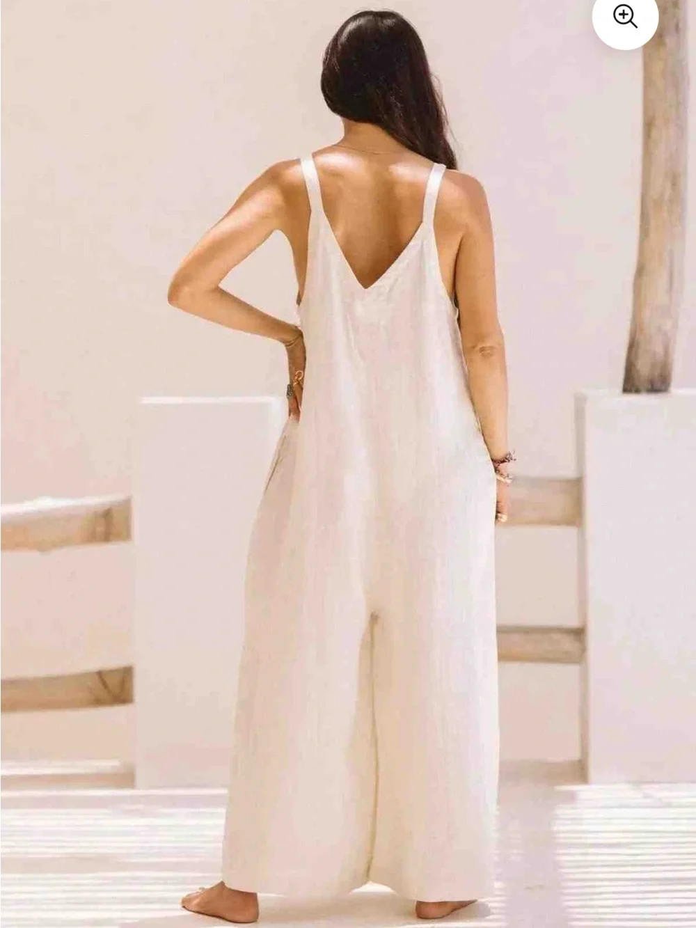 Myrah Penaloza Linen Jumpsuit S/M - Picture 2 of 7